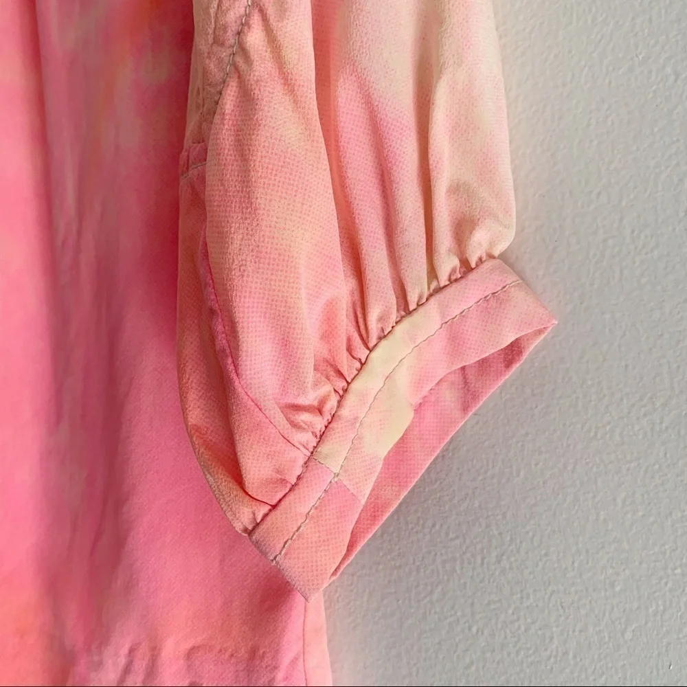 Diane Von Furstenberg Peach Tie Dye Silk New Cahil Blouse Sz 6 Summer Coastal